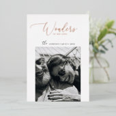 彼の愛疑問に思の | 金ゴールドエレガントのクリスマスフォト 箔シーズンカード (立ち正面)