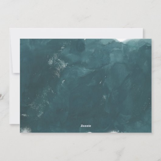 彼の愛疑問に思写真のティール(緑がかった色)クリスマス シーズンカード (裏面)