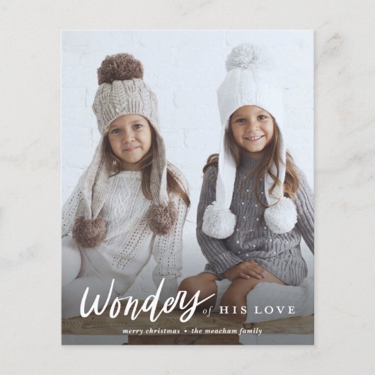 彼の愛疑問に思写真の予算クリスマスカード (正面)