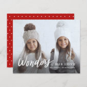 彼の愛疑問に思写真の予算クリスマスカード (正面/裏面)