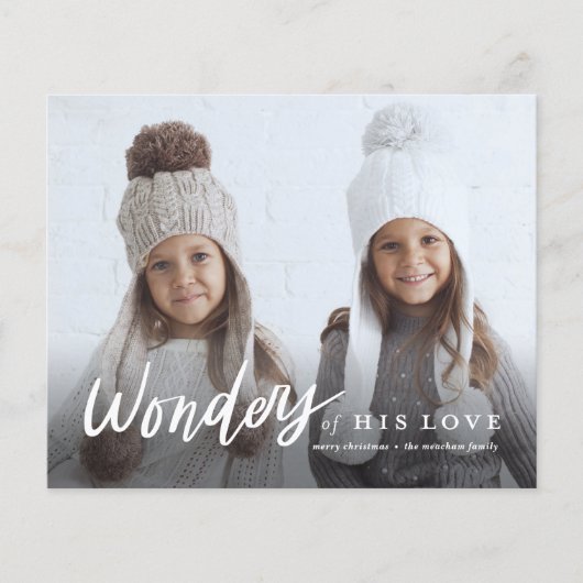 彼の愛疑問に思写真の予算クリスマスカード (正面)