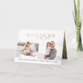 彼の愛疑問に思金ゴールドの宗教的な多重写真 カード (正面)