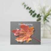 彼の慈悲のEndurethの感謝祭の賛美歌の107:1 シーズンポストカード (スタンド正面)