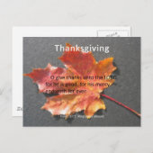 彼の慈悲のEndurethの感謝祭の賛美歌の107:1 シーズンポストカード (正面/裏面)