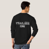 彼の慈悲は忍ぶ Tシャツ (裏面フル)