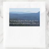 彼の慈悲は 長方形シール (バッグ)