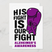 彼の戦いは私たちの戦い – アルツハイマー認識度 招待状 (正面/裏面)