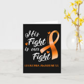 彼の戦いは私たちの闘い白血病認識度サポート カード (黄色い花)