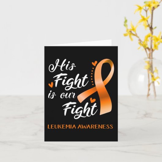 彼の戦いは私たちの闘い白血病認識度サポート カード (黄色い花)