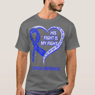 彼の戦いは私のファイトリボンハートAlopecia Awaren Tシャツ
