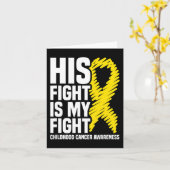 彼の戦いは私のリボン幼少期がん戦争 カード (黄色い花)