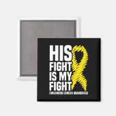 彼の戦いは私のリボン幼少期がん戦争 マグネット (正面/裏面)