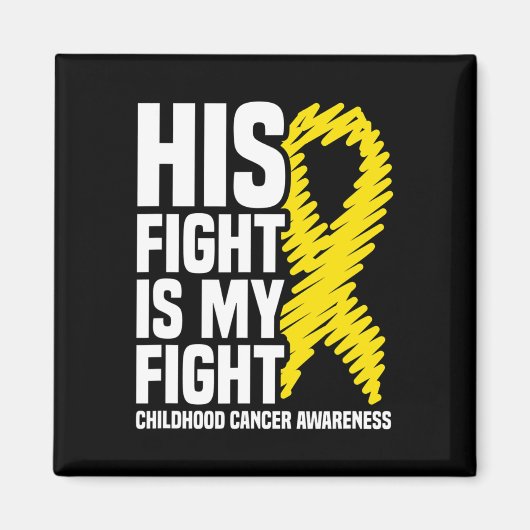 彼の戦いは私のリボン幼少期がん戦争 マグネット (正面)