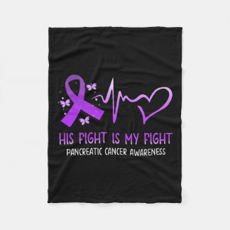 彼の戦いは私の全国膵臓がんA フリースブランケット