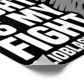 彼の戦いは私の戦いグレーリボンGBMグリオプラストマ ポスター (角)