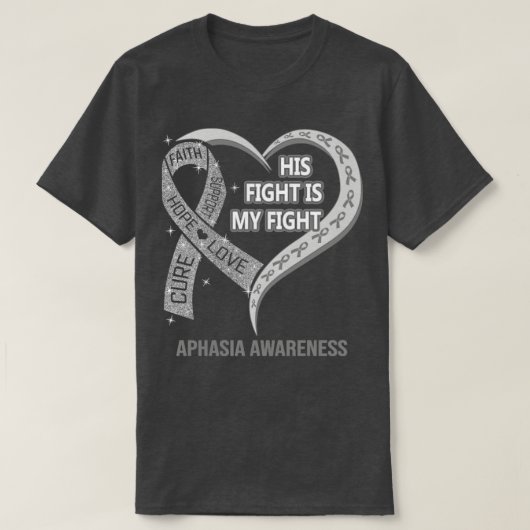 彼の戦いは私の戦いリボンハートアファアシアアワレネ Tシャツ (デザイン正面)