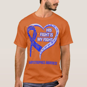 彼の戦いは私の戦いリボンハートLeukodystrophie Tシャツ