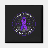 彼の戦いは私の戦いリボン膵臓がん阿波 マグネット (正面)