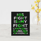 彼の戦いは私の戦いリンパ腫の血液がん患者 カード (黄色い花)
