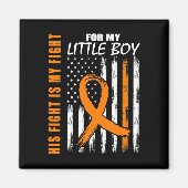 彼の戦いは私の戦い小さな少年の息子の白血病戦争 マグネット (正面)