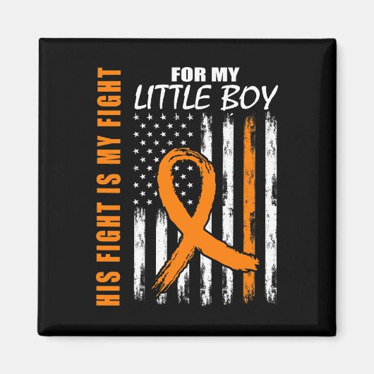 彼の戦いは私の戦い小さな少年の息子の白血病戦争 マグネット (正面)