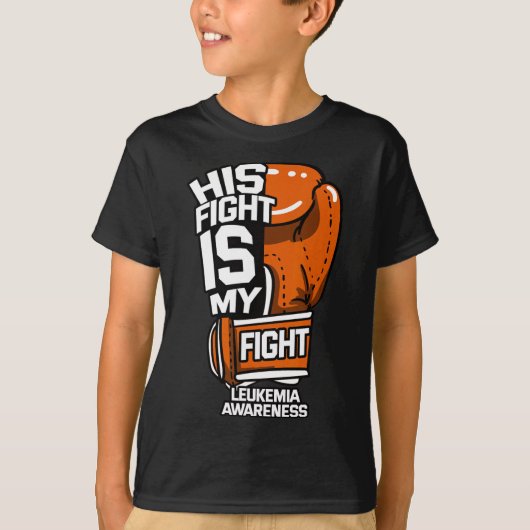 彼の戦いは私の戦い白血病認識度血缶 Tシャツ (正面)