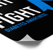 彼の戦いは私の戦い糖尿病認識度T1D型 ポスター (角)