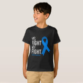 彼の戦いは私の戦い糖尿病認識度T1D型 Tシャツ (正面フル)