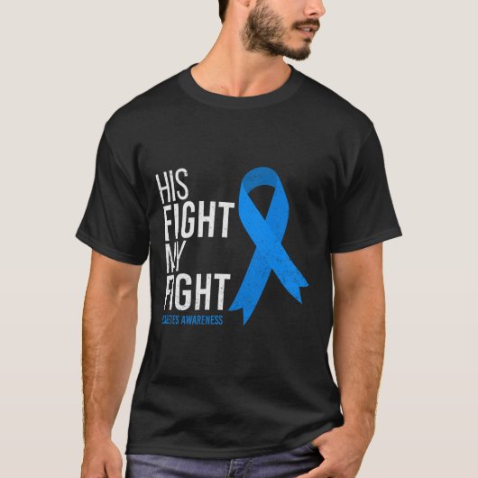 彼の戦いは私の戦い糖尿病認識度T1D型 Tシャツ (正面)
