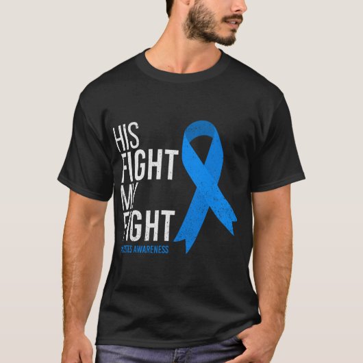 彼の戦いは私の戦い糖尿病認識度T1D型 Tシャツ (正面)