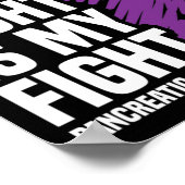 彼の戦いは私の戦い紫のリボン膵臓がん ポスター (角)