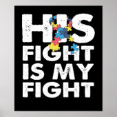 彼の戦いは私の戦い自閉症の意識とサポート ポスター (正面)