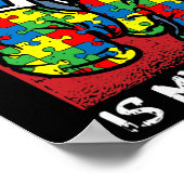 彼の戦いは私の戦い自閉症意識ボクシングボックス ポスター (角)