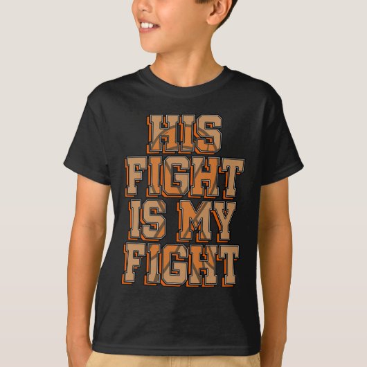 彼の戦いは私の戦い血がん白血病患者である Tシャツ (正面)