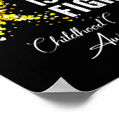 彼の戦いは私の戦い金ゴールドリボン小児癌 ポスター (角)