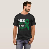 彼の戦いは私の戦い非ホジキンのリンパ腫を認識 Tシャツ (正面フル)