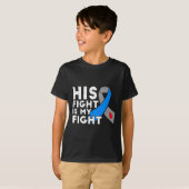 彼の戦いは私の戦い1型糖尿病認識度ギ Tシャツ (正面フル)