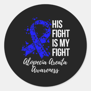 彼の戦いは私の戦いAlopecia Areata認識度 ラウンドシール
