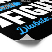 彼の戦いは私の戦いT1d糖尿病1型糖尿病 ポスター (角)