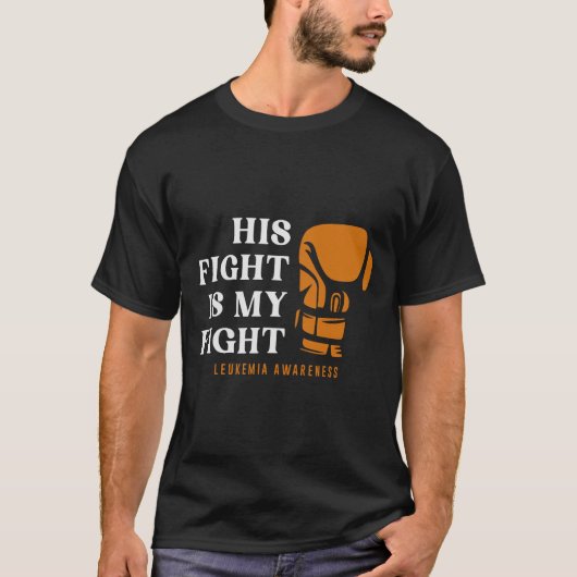 彼の戦いは私の白血病血液がん患者である Tシャツ (正面)