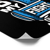 彼の戦いは私の糖尿病性糖尿病認識度 ポスター (角)