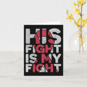 彼の戦いは私の脳動脈瘤サポートの戦い カード (黄色い花)