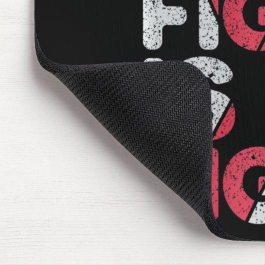 彼の戦いは私の脳動脈瘤サポートの戦い マウスパッド (コーナー)