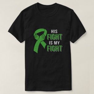 彼の戦いは私の闘いの肝臓がん緑のリンパ腫だ Tシャツ