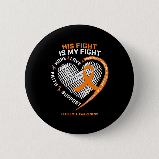 彼の戦いは私のFight Leukemia認識度ギフトメン 缶バッジ (正面)