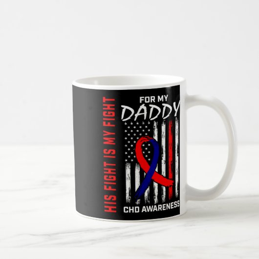 彼の戦いパパChd認識度アメリカ国旗Graphi コーヒーマグカップ (右)