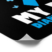 彼の戦い私の戦い糖尿病認識度T1Dリボン ポスター (角)