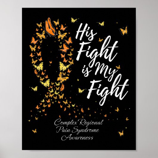 彼の戦いCrps複雑な地域痛み症候群Awar ポスター (正面)
