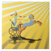 彼の戦車に乗ったラムセス タイル (正面)