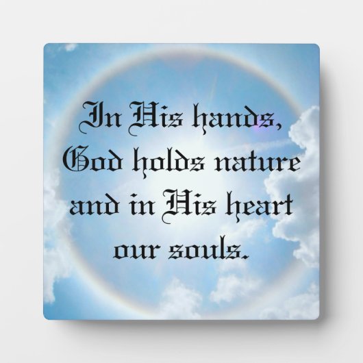 彼の手に フォトプラーク (正面)